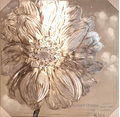 Grijze bloem breedte x hoogte in cm: 100 x 100 (07)