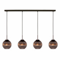 Hanglamp Zwart/Smoke Glas