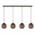 Hanglamp Zwart/Smoke Glas