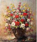 Stilleven bloemen van P. Brouwer breedte x hoogte in cm: 60 x 80 (14)