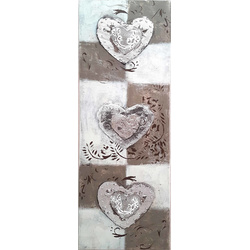 3 zilveren harten ​breedte x hoogte in cm: 40 x 120 (05)