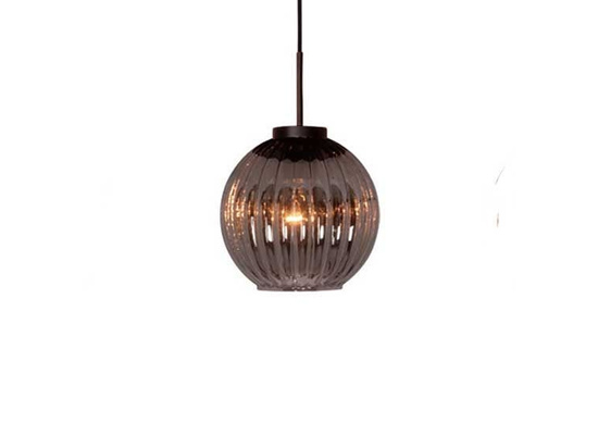 Hanglamp Zwart/Smoke Glas