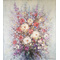 Bloemstilleven van P. Brouwer breedte x hoogte in cm: 70 x 80 (78)