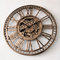 Grote open wall clock gears oud goud 90cm