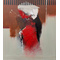 Abstracte kunst rood en wit breedte x hoogte in cm: 100 x 100 (105)